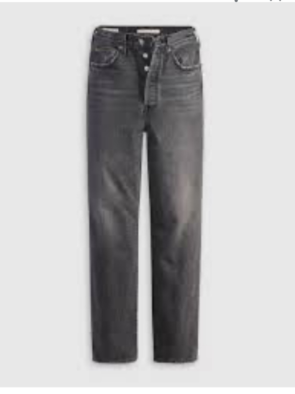 Levi's Ribcage Straight Ankle Black Washed Jeans 26 - Picture 3 of 11